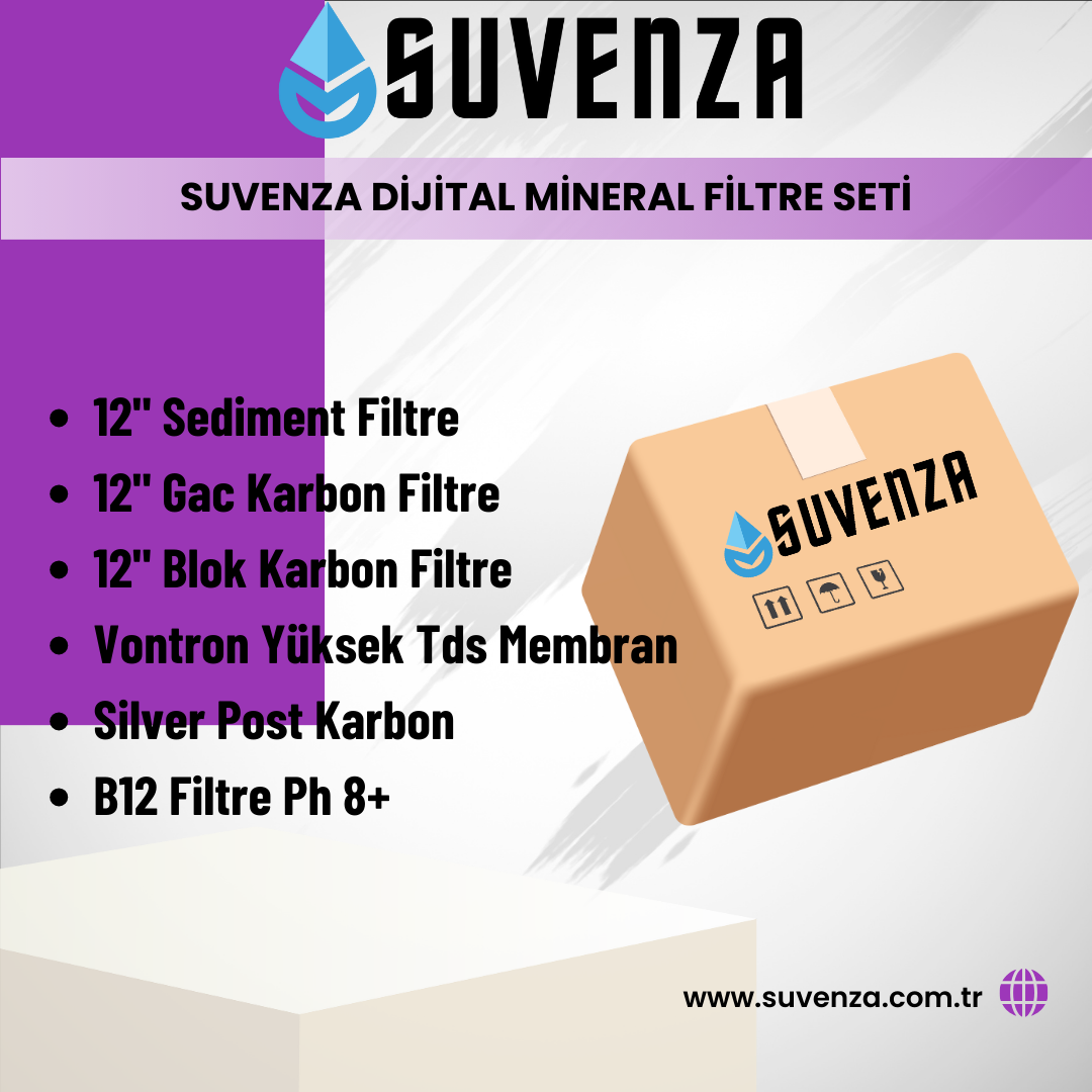 Suvenza Dijital Mineral Filtre Seti